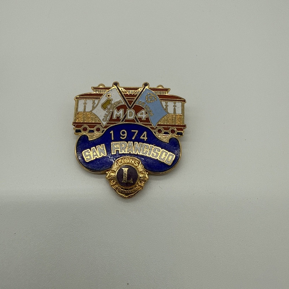 LIONS CLUB‎ International Lapel Pin  San Francisco 1974